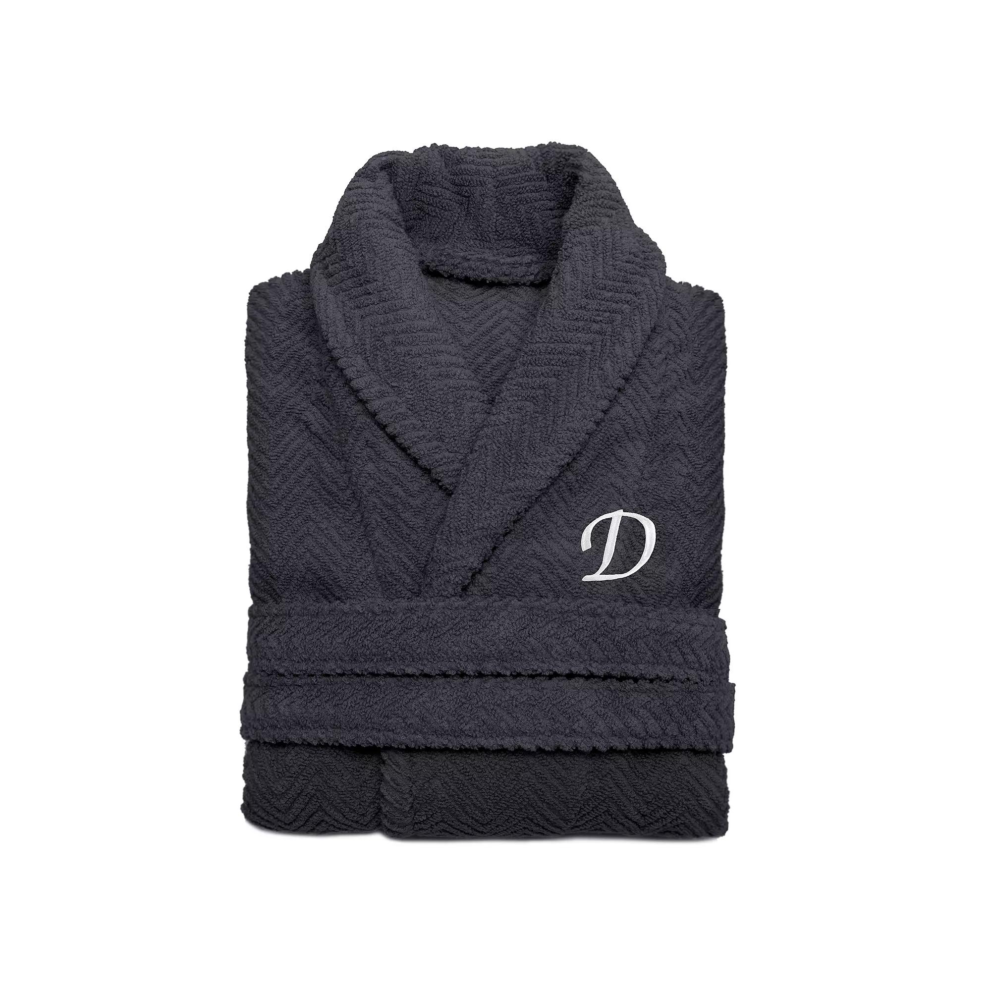 Linum Home Textiles Turkish Cotton Personalized Herringbone Weave Bathrobe, Adult Unisex,  Product Image