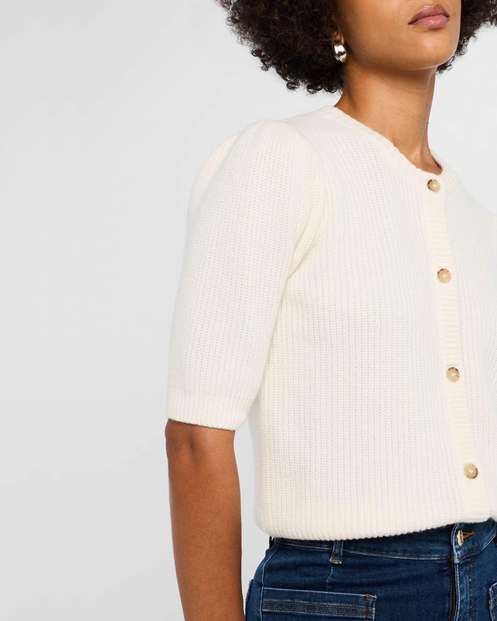 Shrunken Short-Sleeve Cardigan Product Image