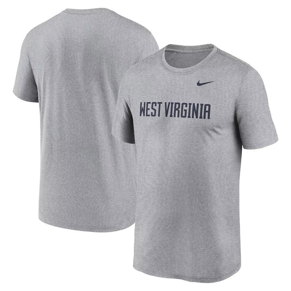 Men's Nike Heather Gray West Virginia Mountaineers Primetime Legend Wordmark T-Shirt,  Product Image