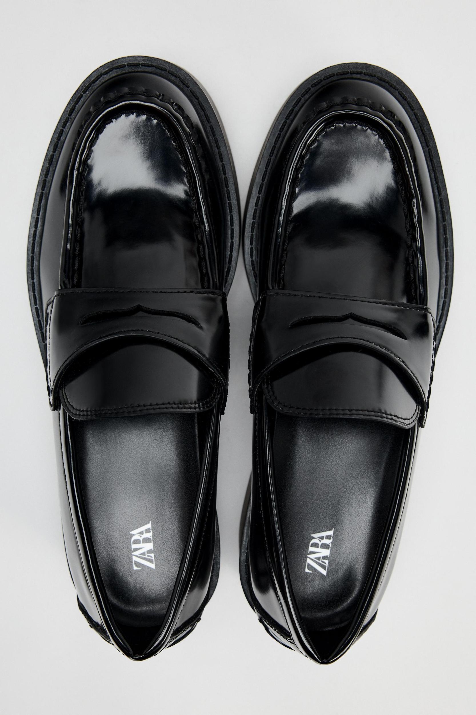 FAUX PATENT LEATHER SADDLE LOAFER Product Image