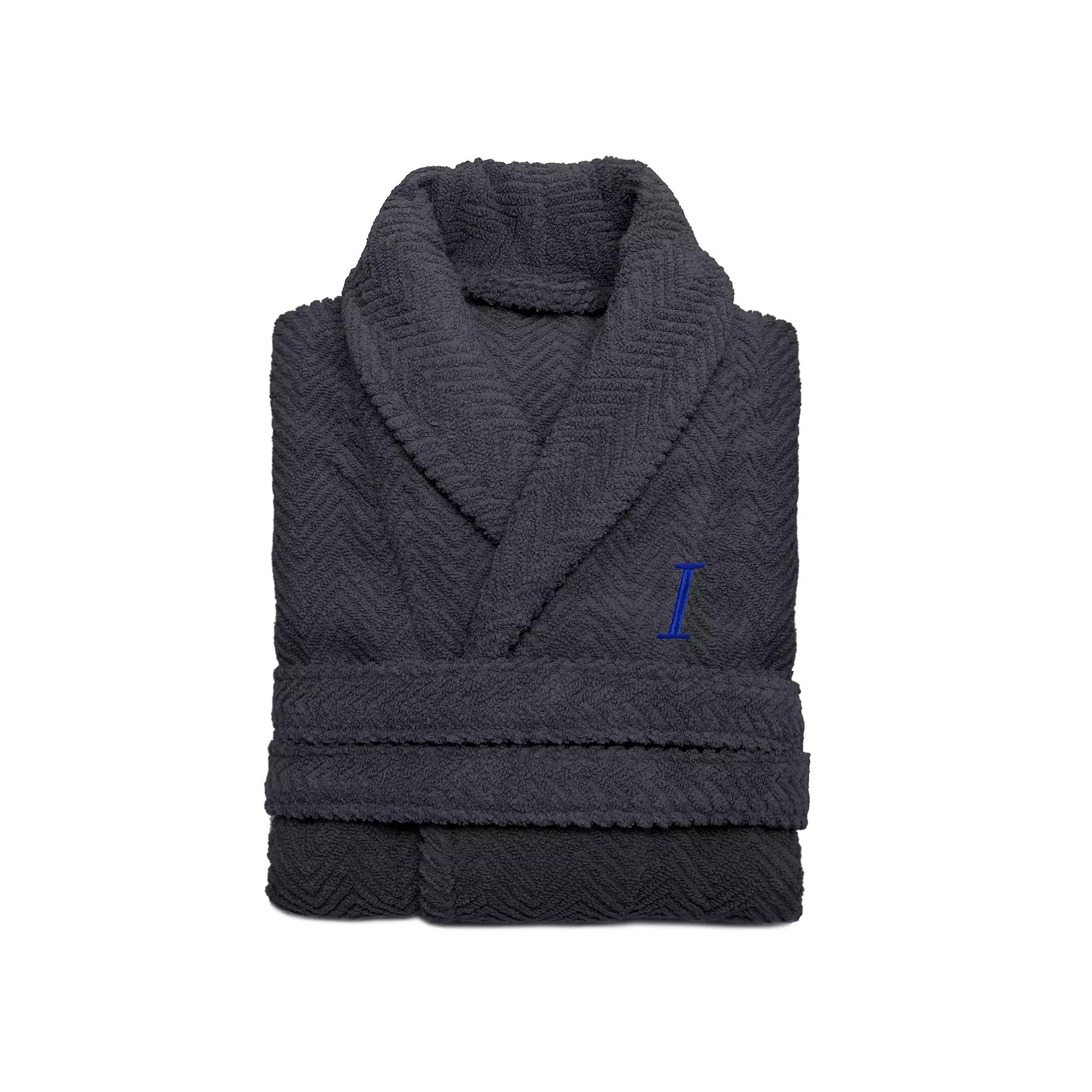 Linum Home Textiles Turkish Cotton Personalized Herringbone Weave Bathrobe, Adult Unisex,  Product Image