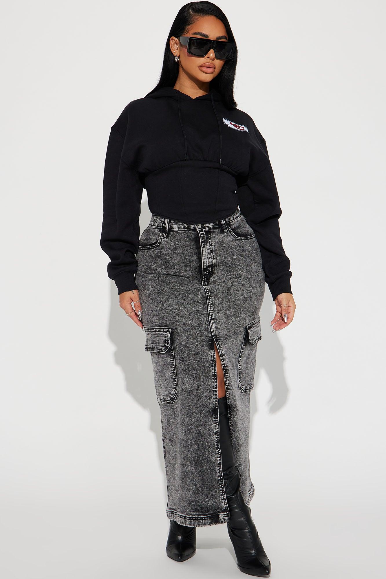 Kansas City Chiefs Corset Hoodie - Black Female Product Image