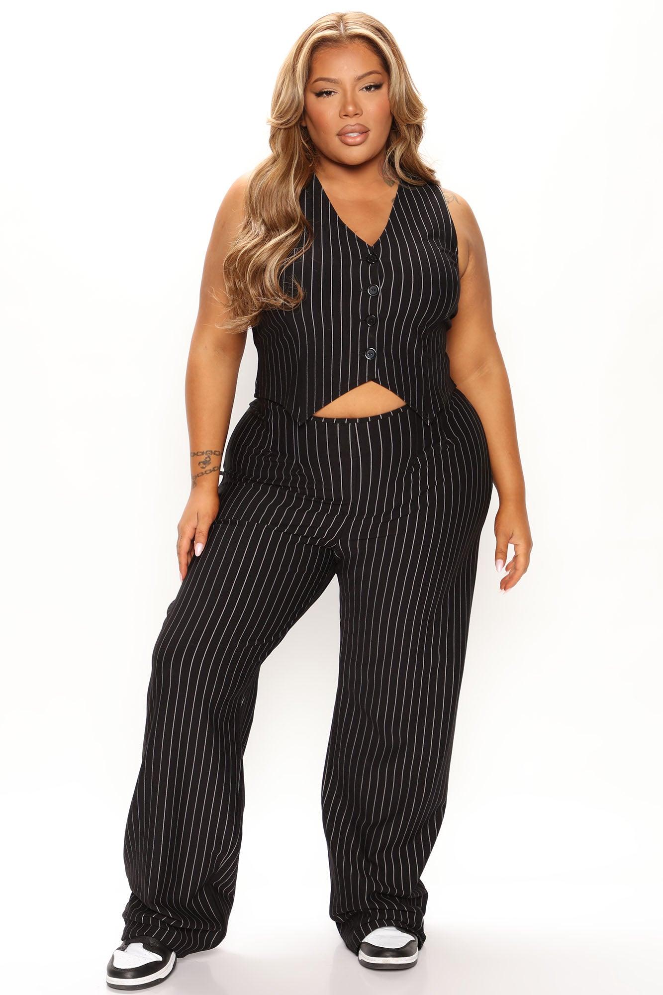 Julia Vest Pant Set - Black Product Image