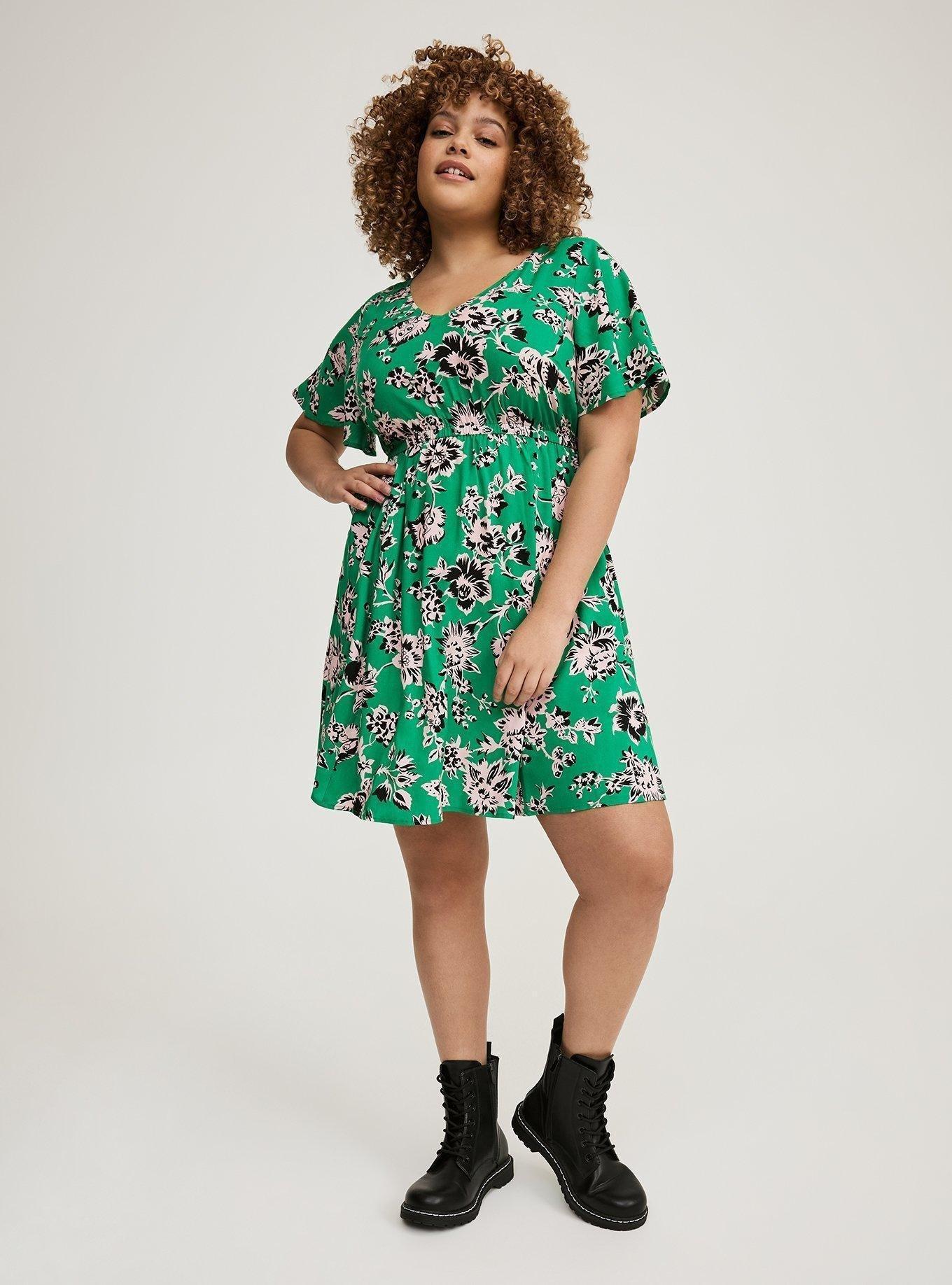 Challis V-Neck Mini Dress Product Image