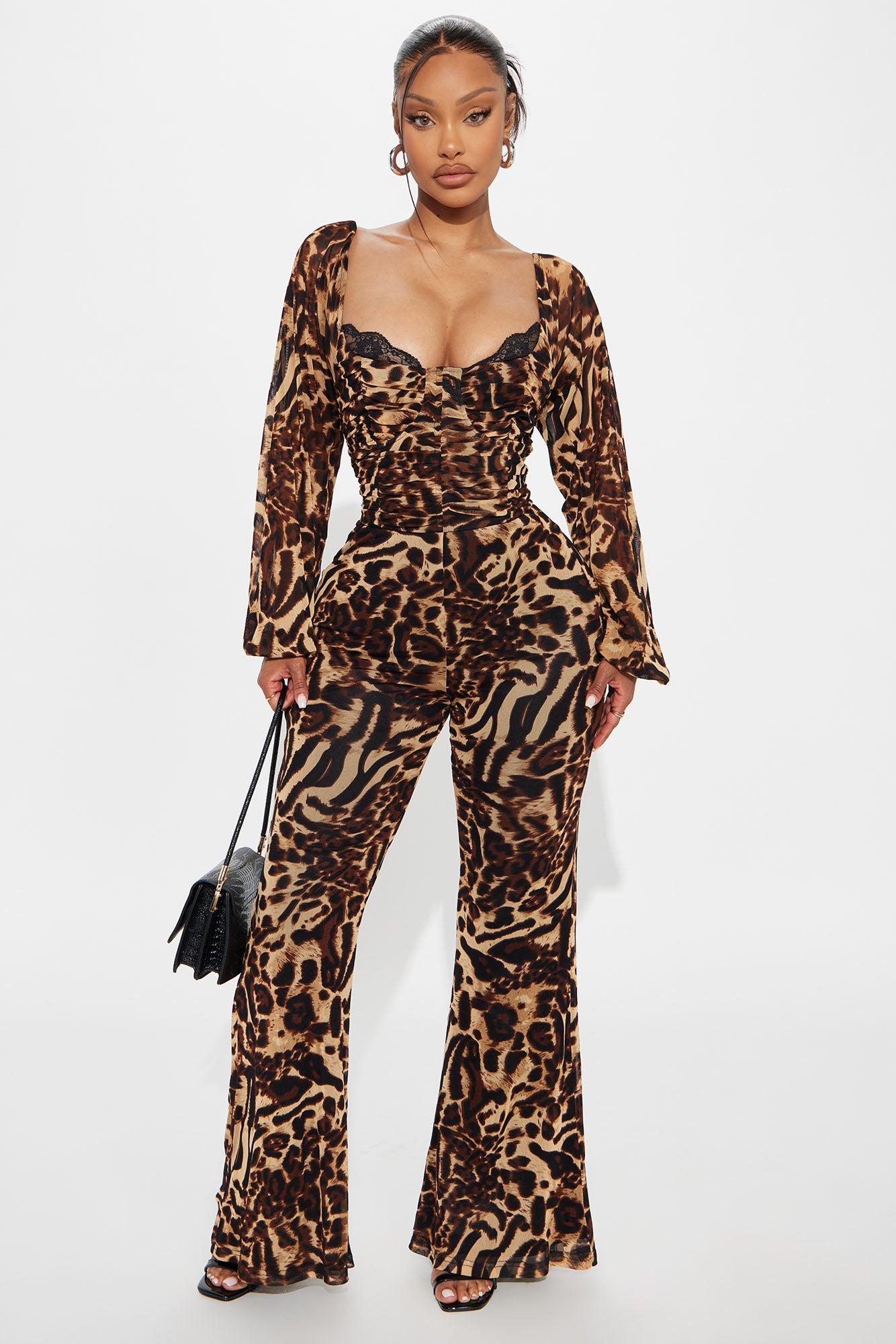 With A Twist Jumpsuit - Brown/combo Product Image
