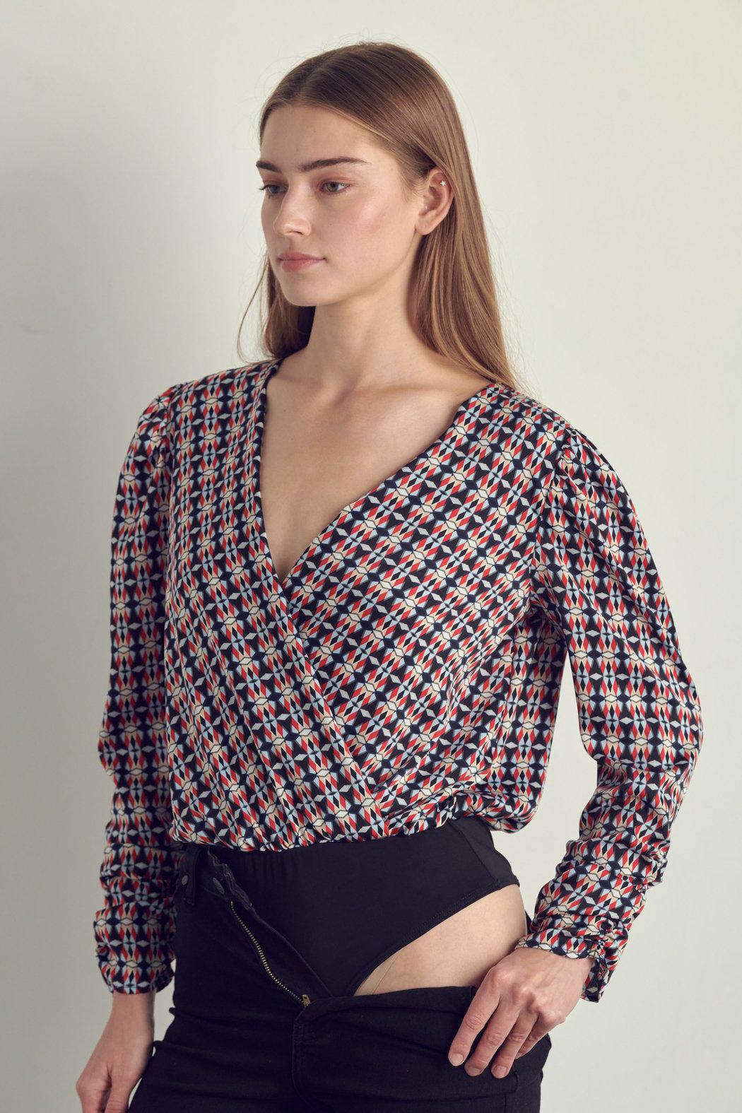 Navy Surplice Bodysuit Product Image