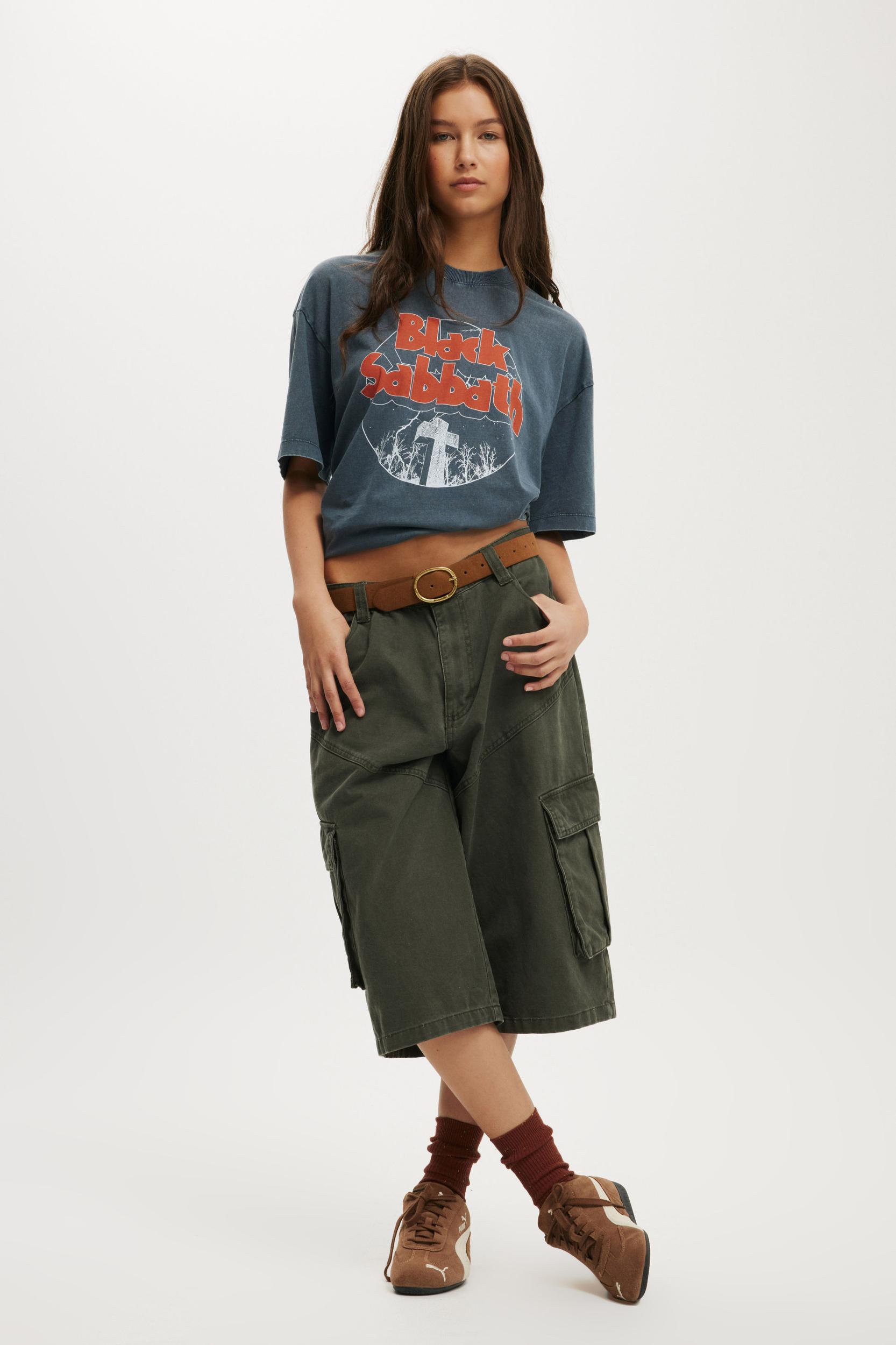 Black Sabbath Boxy Graphic Tee Product Image