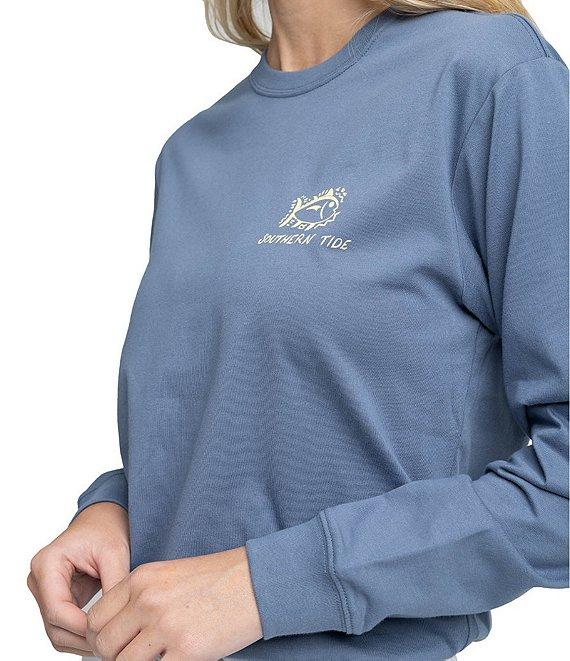Southern Tide Sunset Sippin Crew Neck Long Sleeve Tee Shirt Product Image