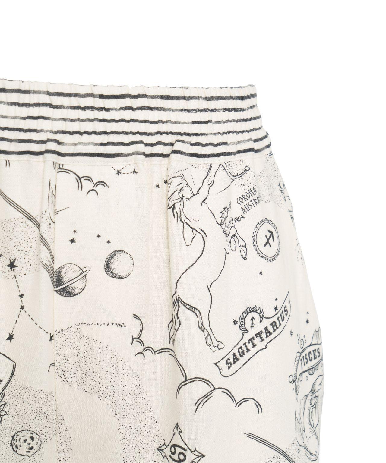 Linen blend blouse with print Product Image