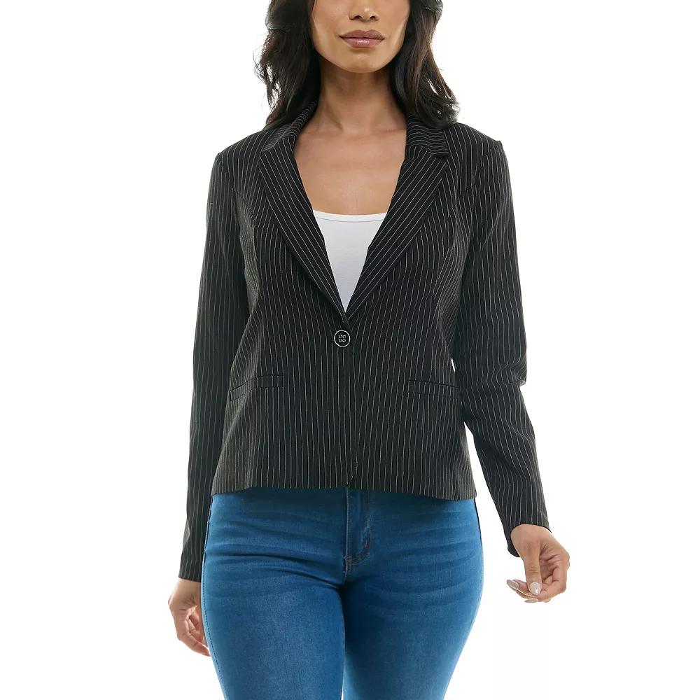 Women's Nina Leonard Cropped Stripe Blazer,  Product Image