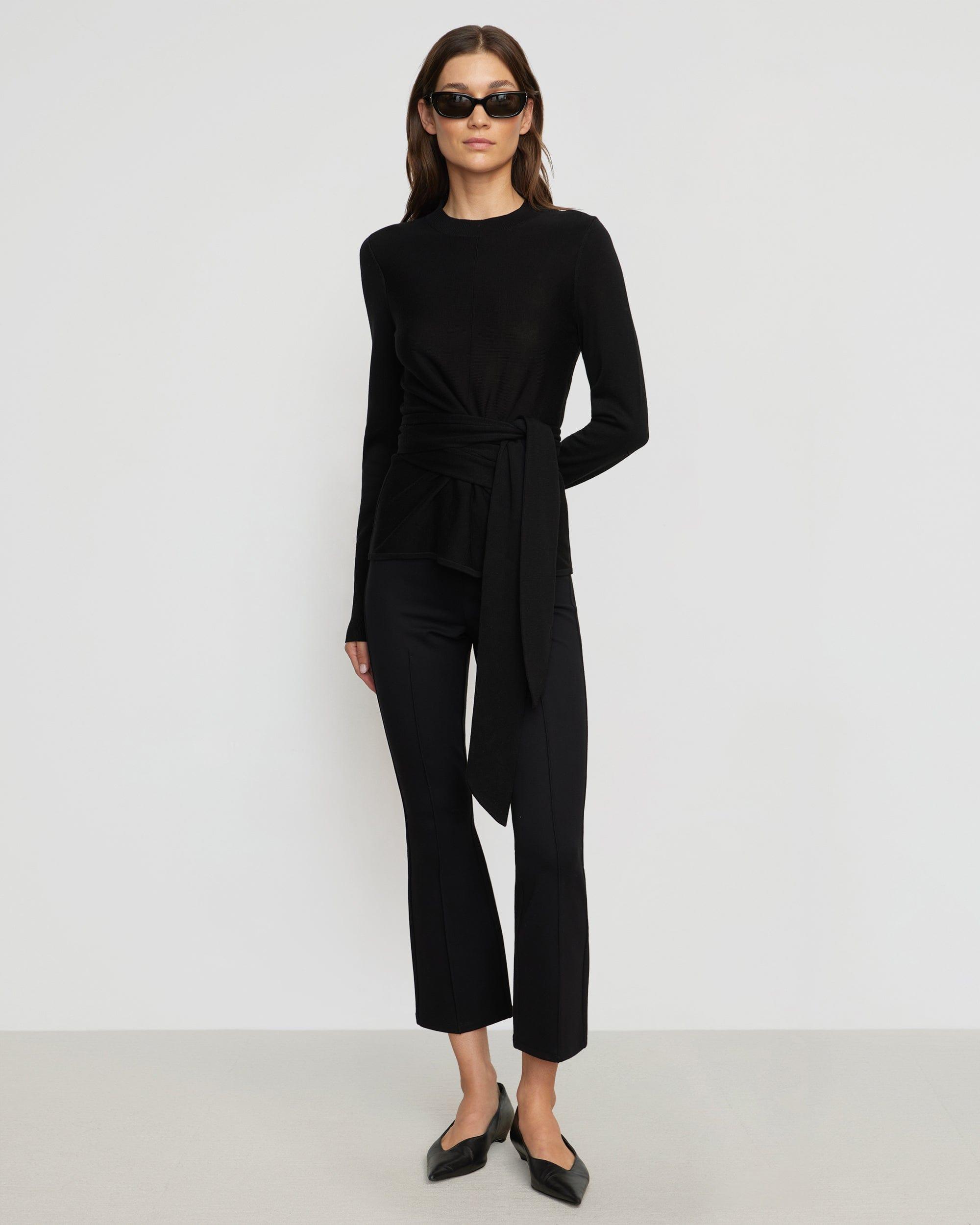 Robin Tie-Front Tencel-Wool Sweater Product Image