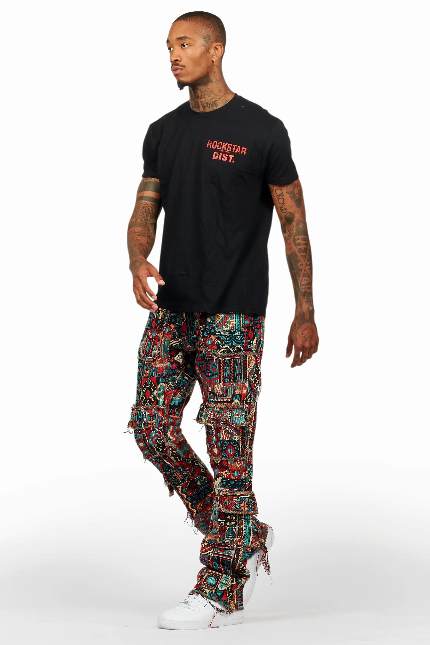 Lake Black/Red T-Shirt/Tapestry Jean Bundle Male Product Image