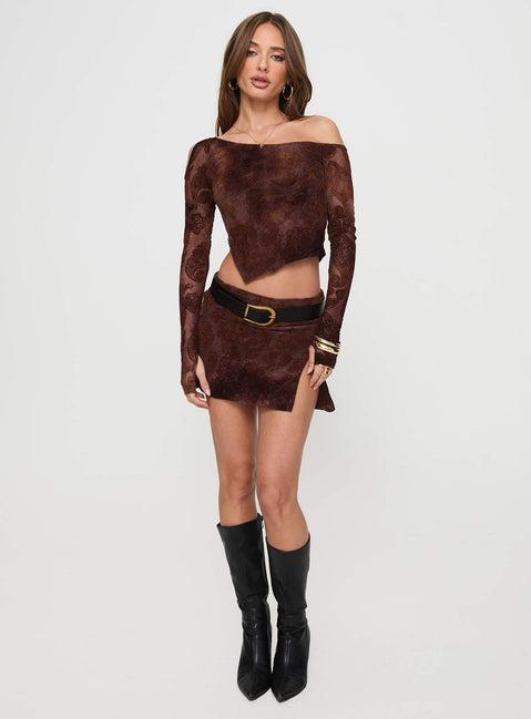 Jalis One Shoulder Set Paisley Product Image