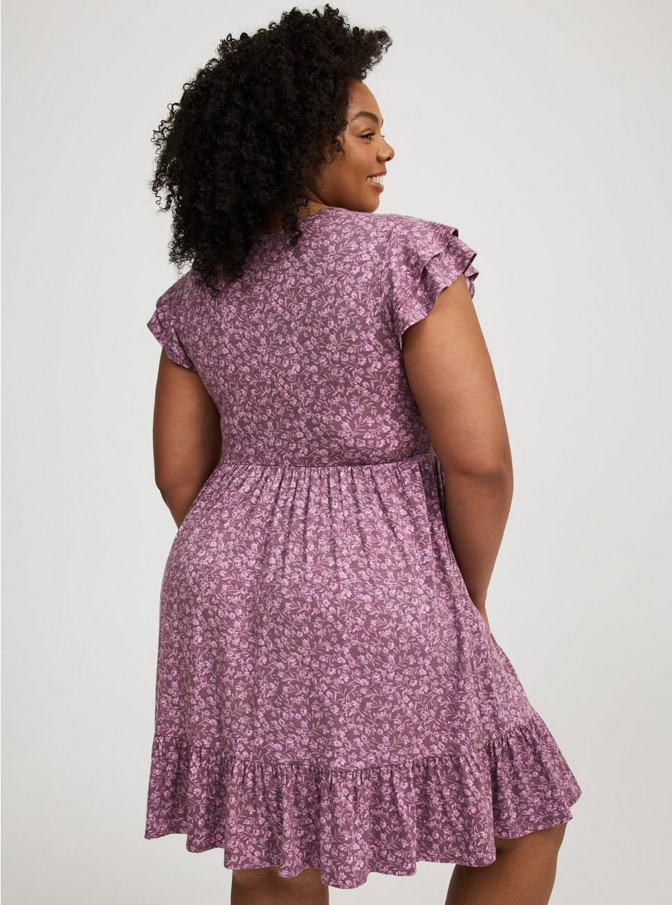 Double Ruffle Sleeve Mini Dress Product Image