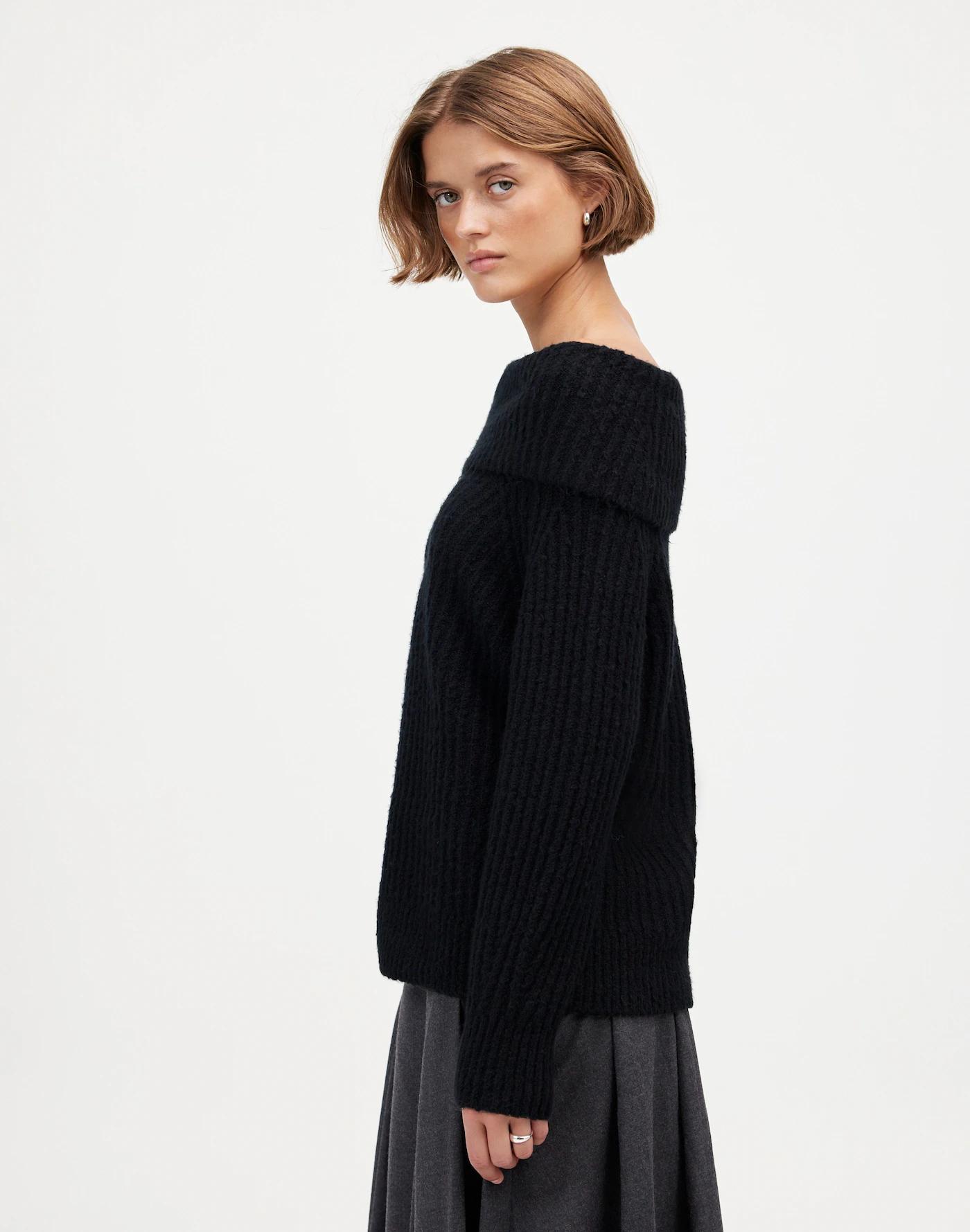 Cotton-Blend Off-Shoulder Sweater Product Image