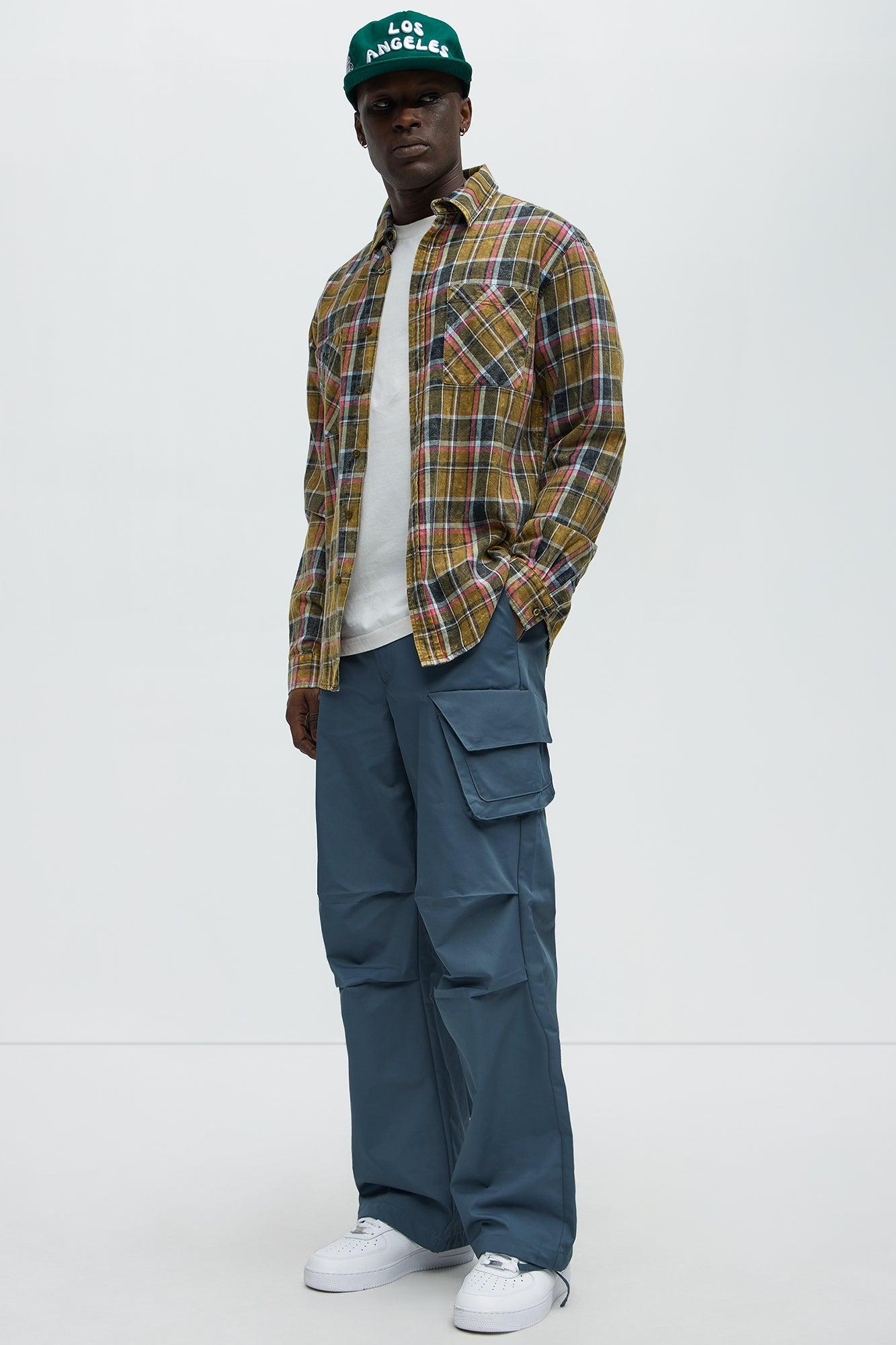 Baggy Belden Cargo Pants - Slate Grey Product Image