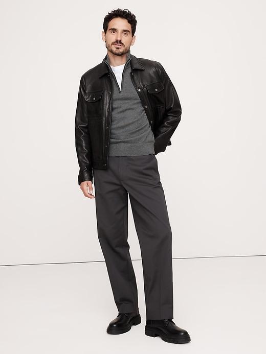 Italian Merino Half-Zip Sweater Product Image