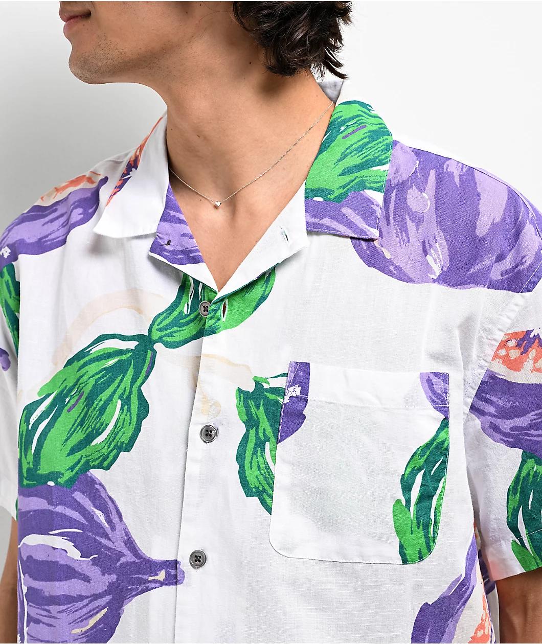 Obey Figs White Short Sleeve Shirt Product Image