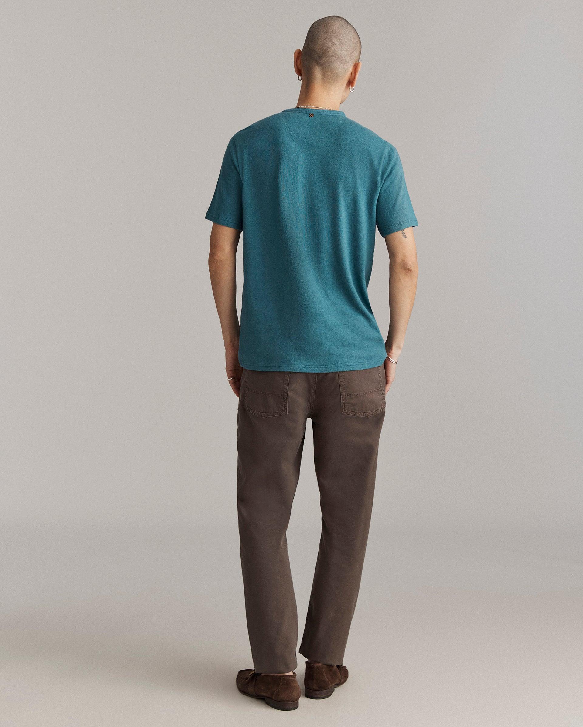 Short Sleeve Hemp Cotton Henley -  Product Image