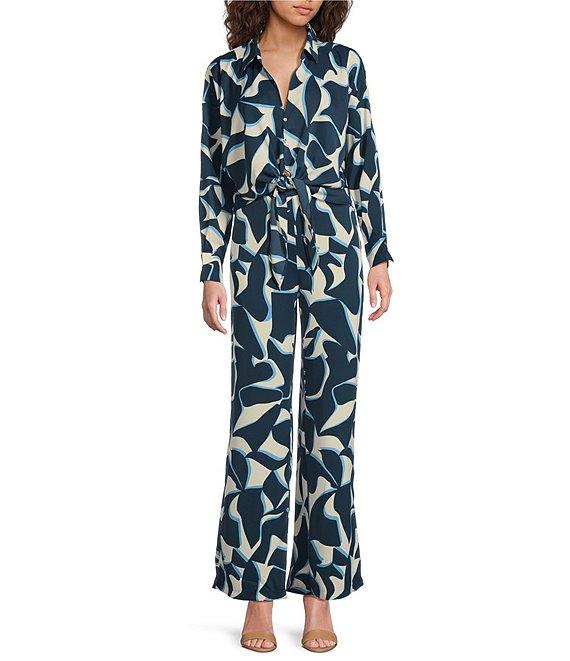 Lucy Paris Coordinating Rue Geo Print Wide Leg Pants Product Image