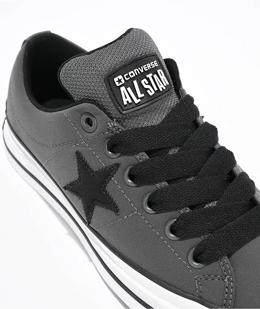 Converse One Star Puffed Dark Matter, Black, & White Skate Shoes Product Image