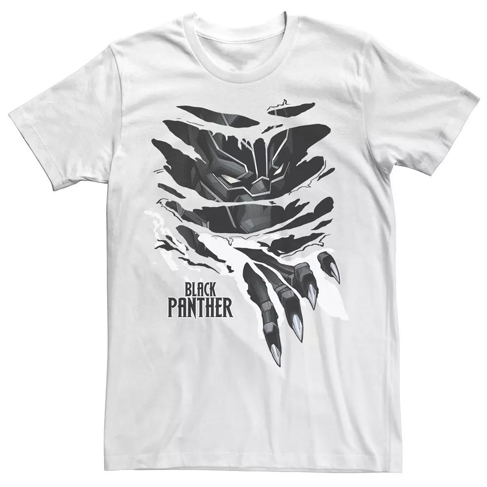 Big & Tall Marvel Black Panther Scratch Through Tee, Men's,  Product Image