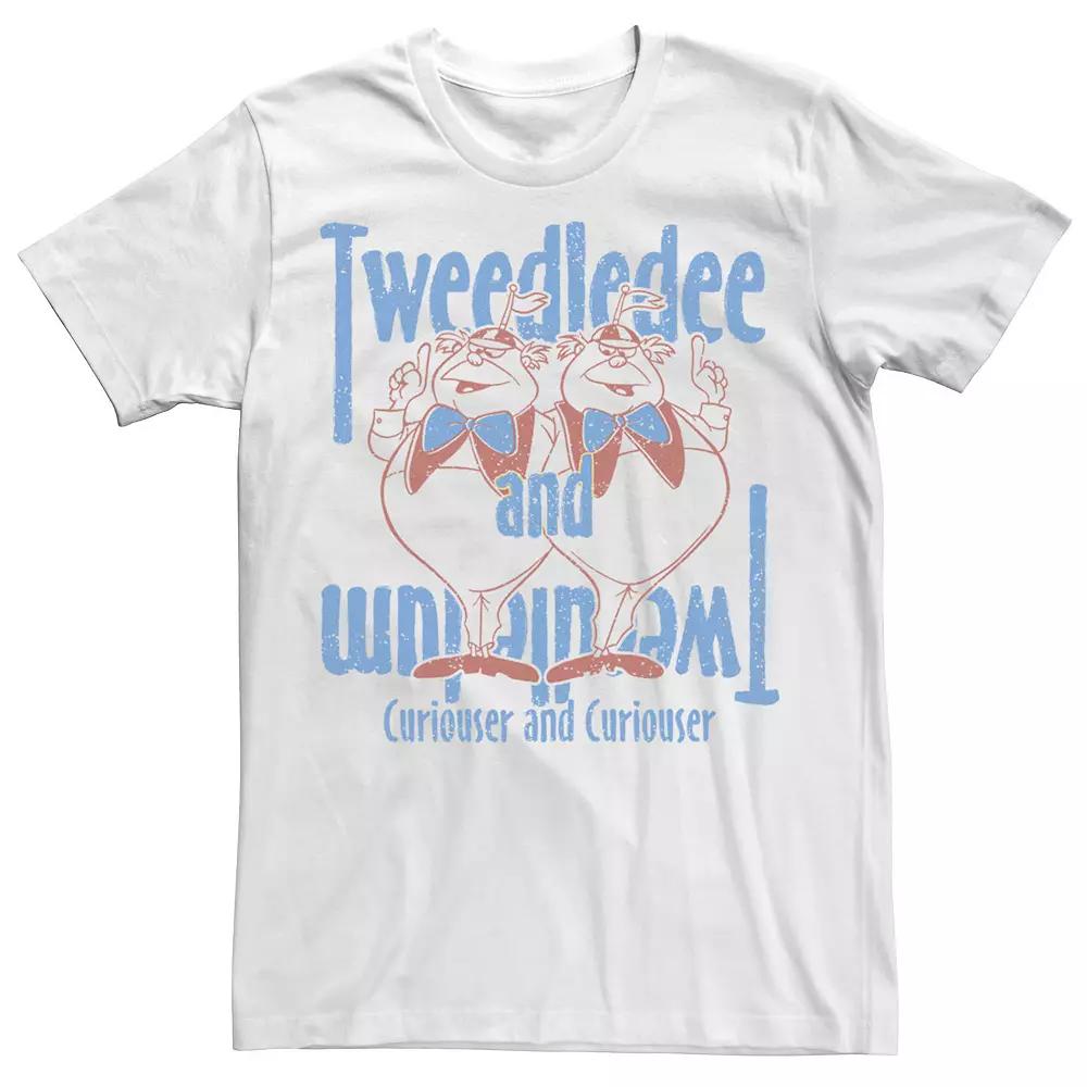 Big & Tall Disney Alice In Wonderland Tweedledee & Tweedledum Poster Tee, Men's, Size: 3XL, White Product Image