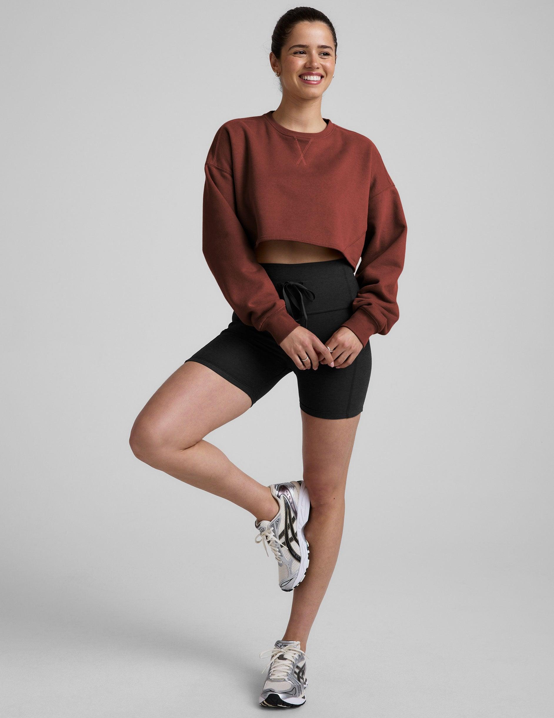 LuxeFleece Cropped Sweatshirt Product Image