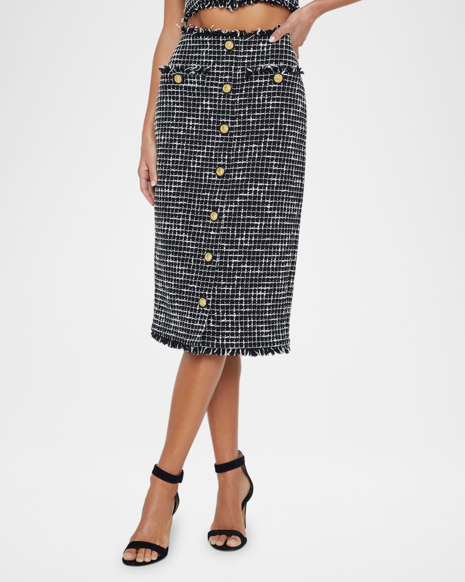 Tai Tweed Midi Skirt Product Image