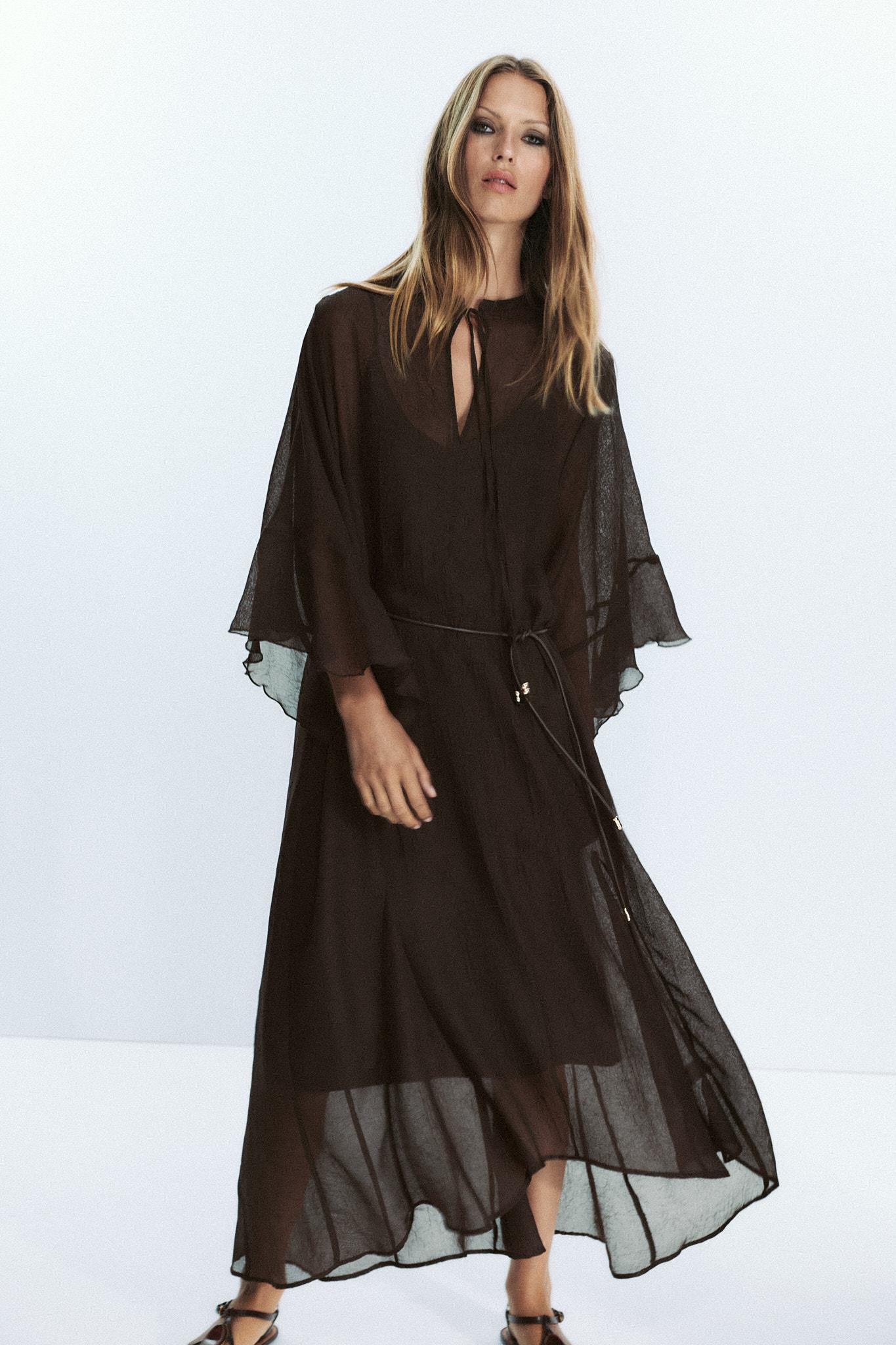 BELTED CAFTAN DRESS Product Image