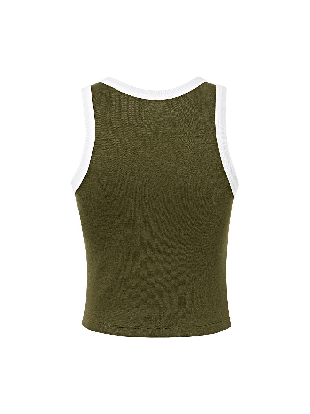 Contrast Logo Print Cropped Tank Top Product Image