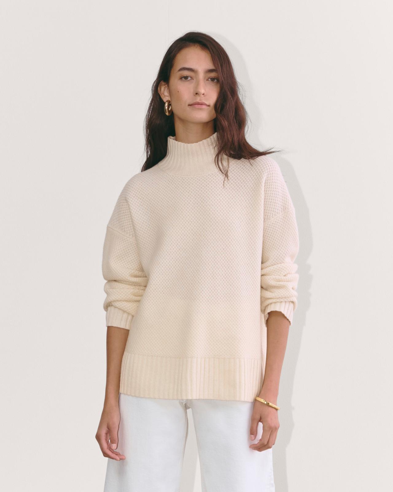Womens Honeycomb Funnel Neck in Wool Cashmere Sweater by Everlane Product Image