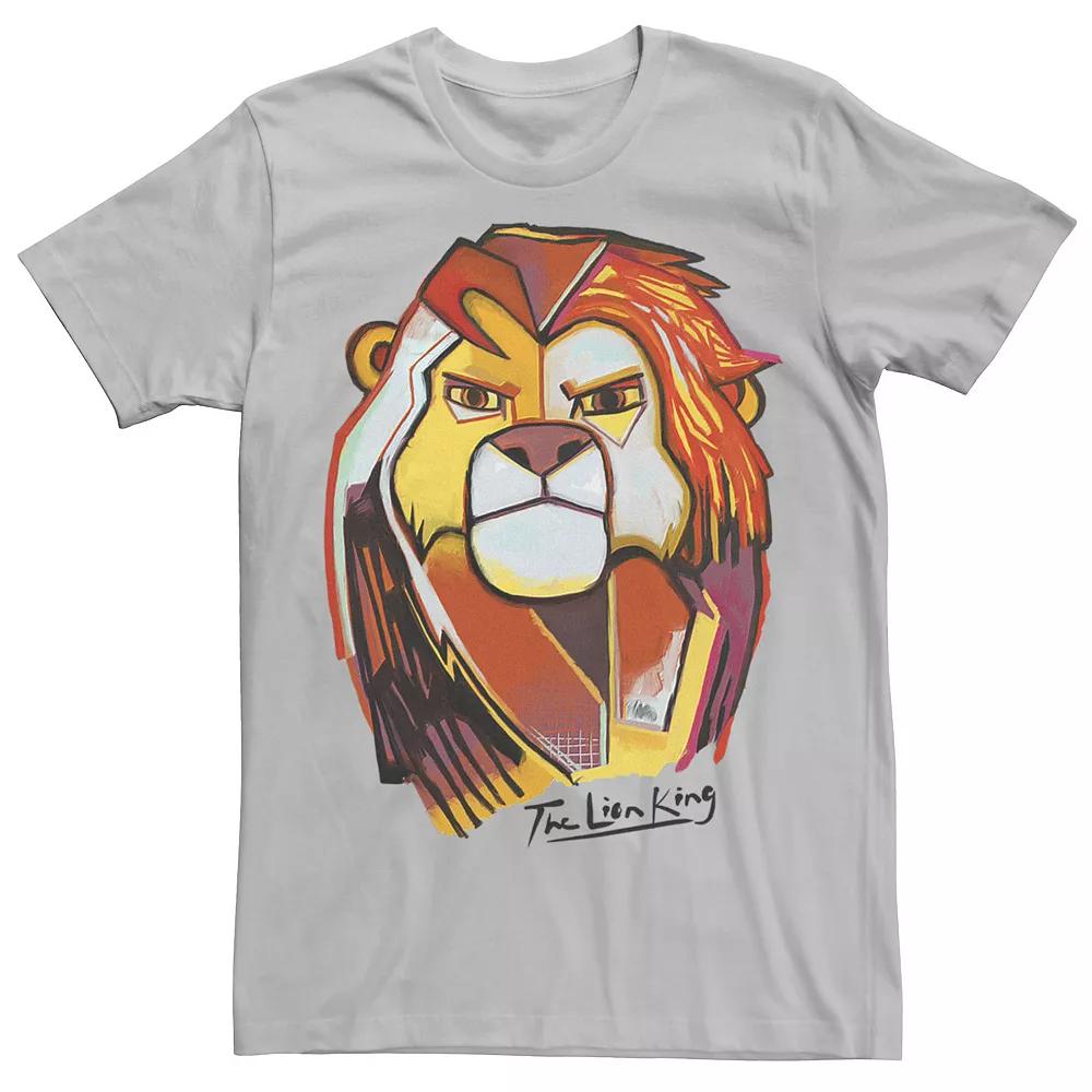 Men's Disney's The Lion King Abstract Simba Face Portrait Tee,  Product Image