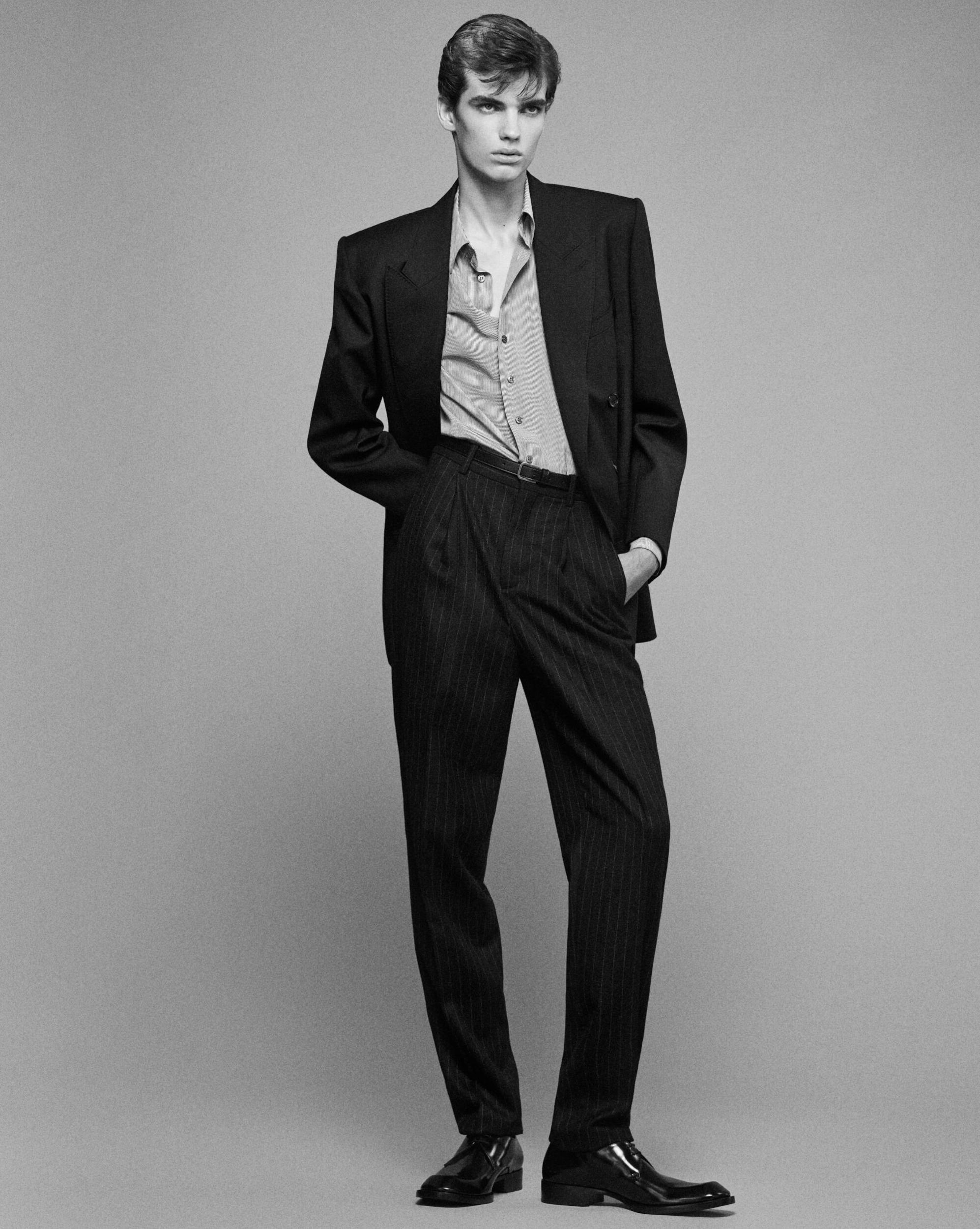 Yves jacket in wool chiné Product Image