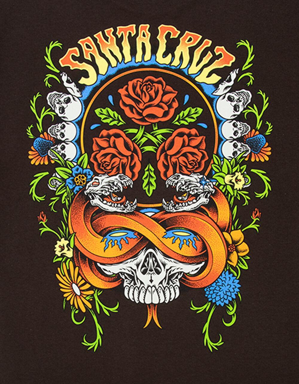 SANTA CRUZ Dressen Rose Three Mens Tee - BROWN Product Image