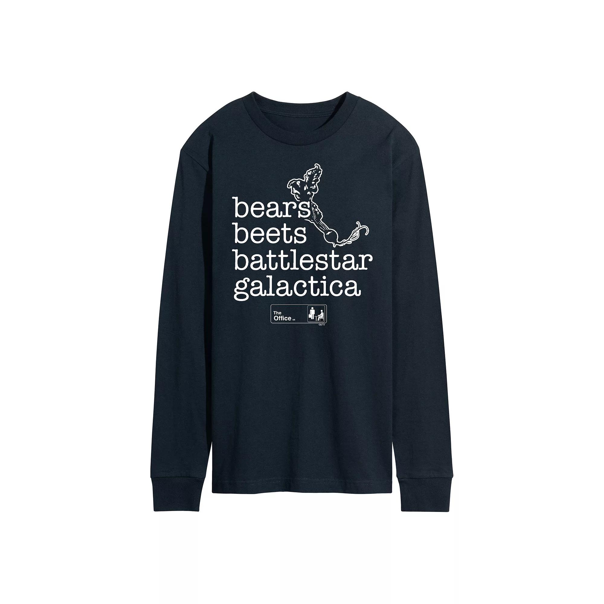 Men's The Office Bears Beets Long Sleeve Tee,  Product Image