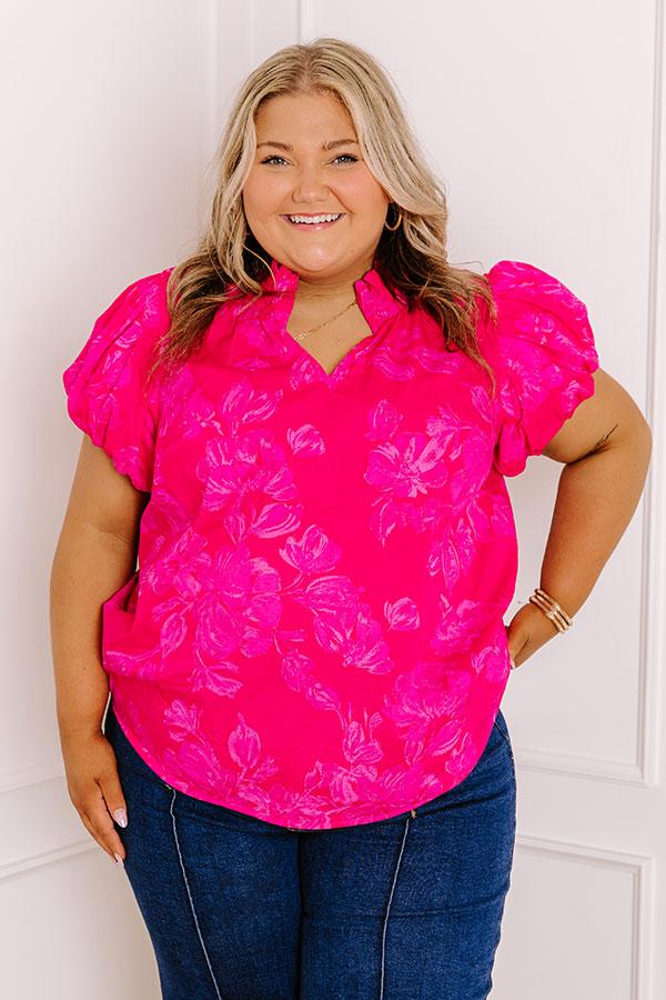 Pretty In Blooms Floral Top Curves Product Image