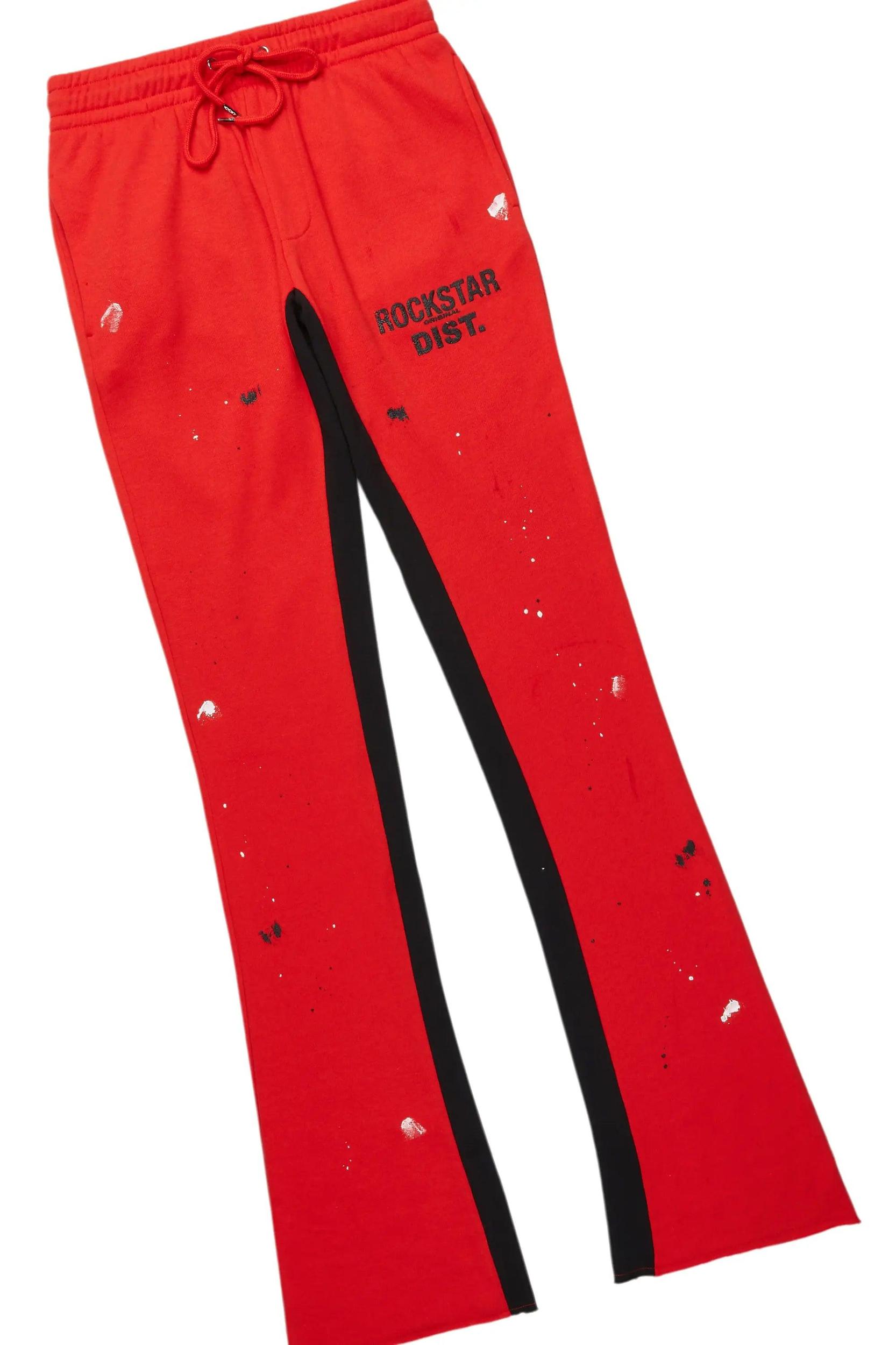 Scottie Red/Black Long Sleeve T-Shirt/Baggy Pant Set Male Product Image