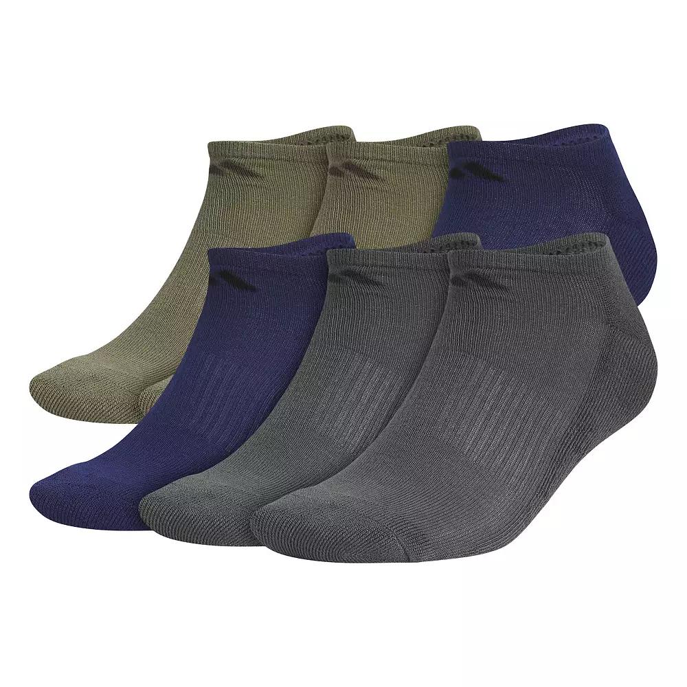Men's adidas 6-pack Athletic Cushioned No-Show Socks, Size: 8-12, Green Blue Grey Product Image