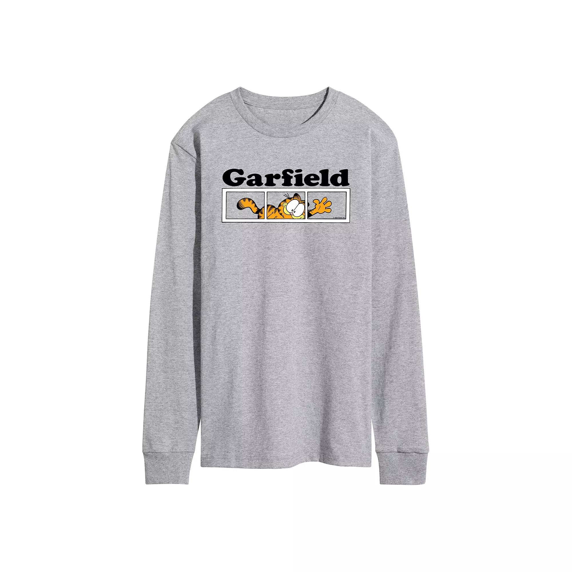 Men's Garfield Panel Logo Long Sleeve Graphic Tee,  Product Image