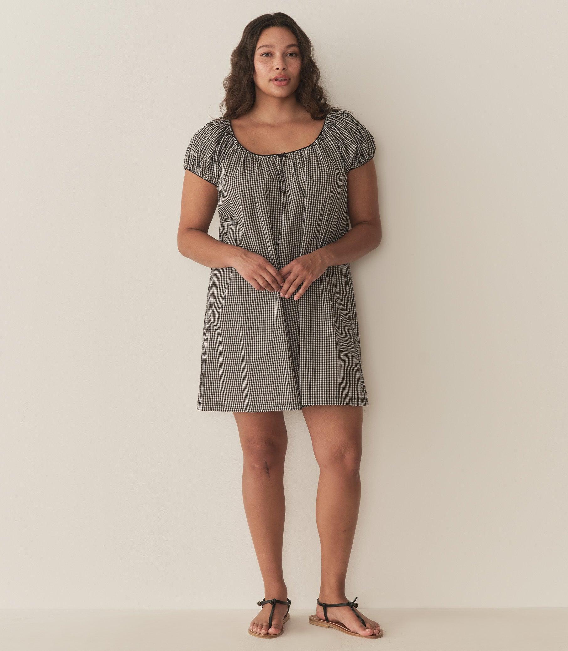 JULIA DRESS -- NOIR LA MADDALENA GINGHAM Product Image