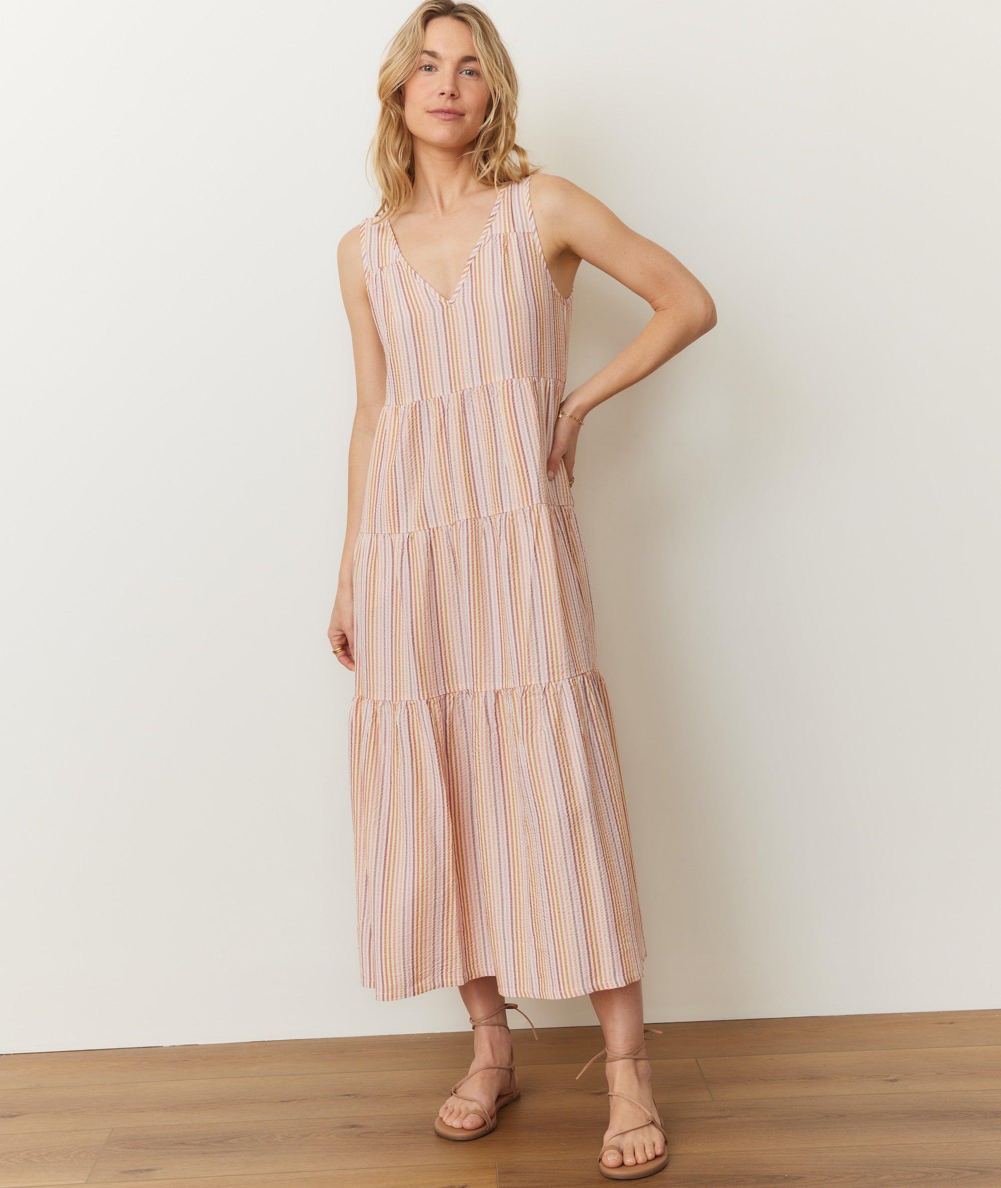 Corinne Seersucker Maxi Dress Product Image