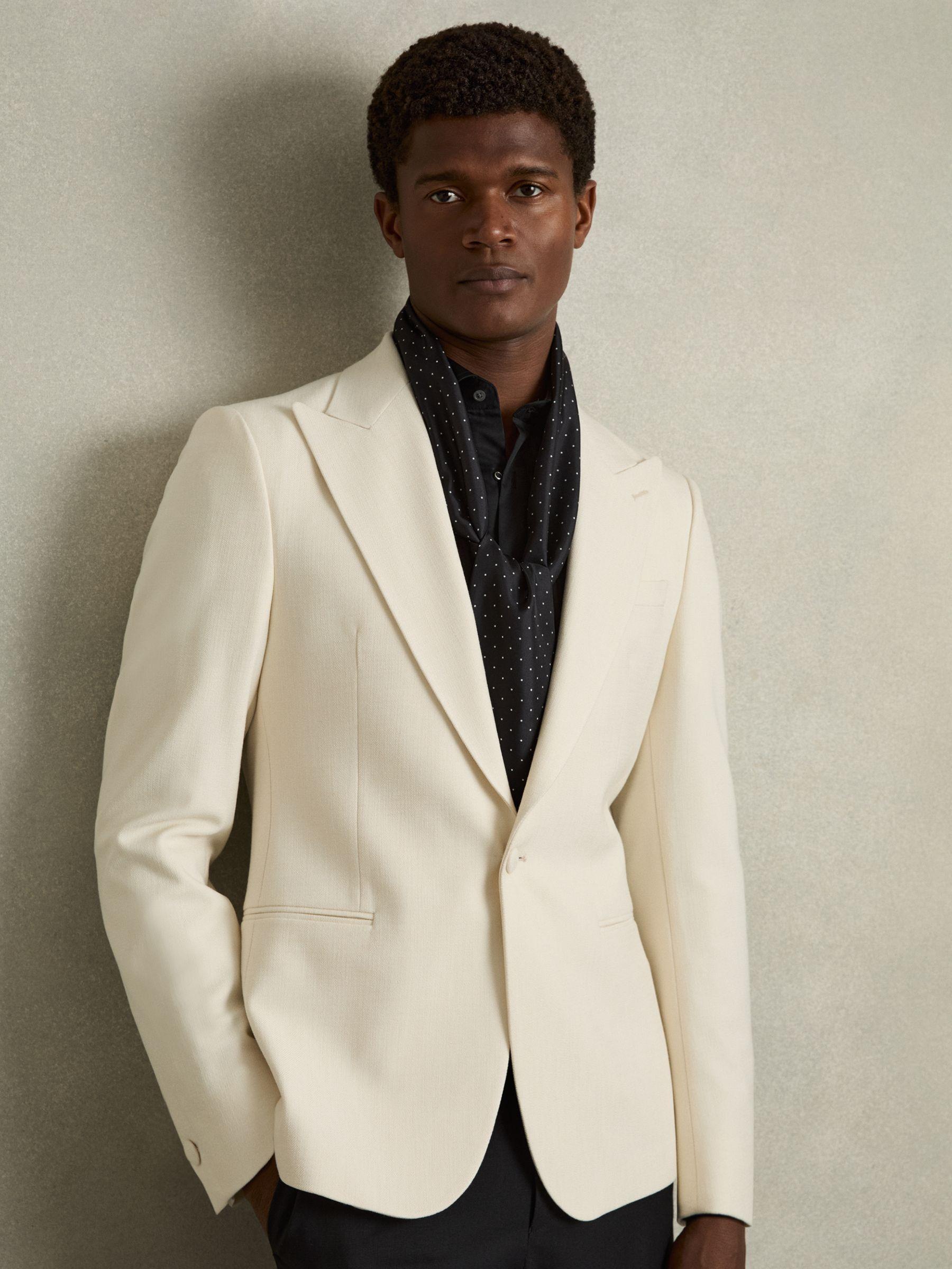 Silk Polka-Dot Dress Scarf in Black/White Product Image