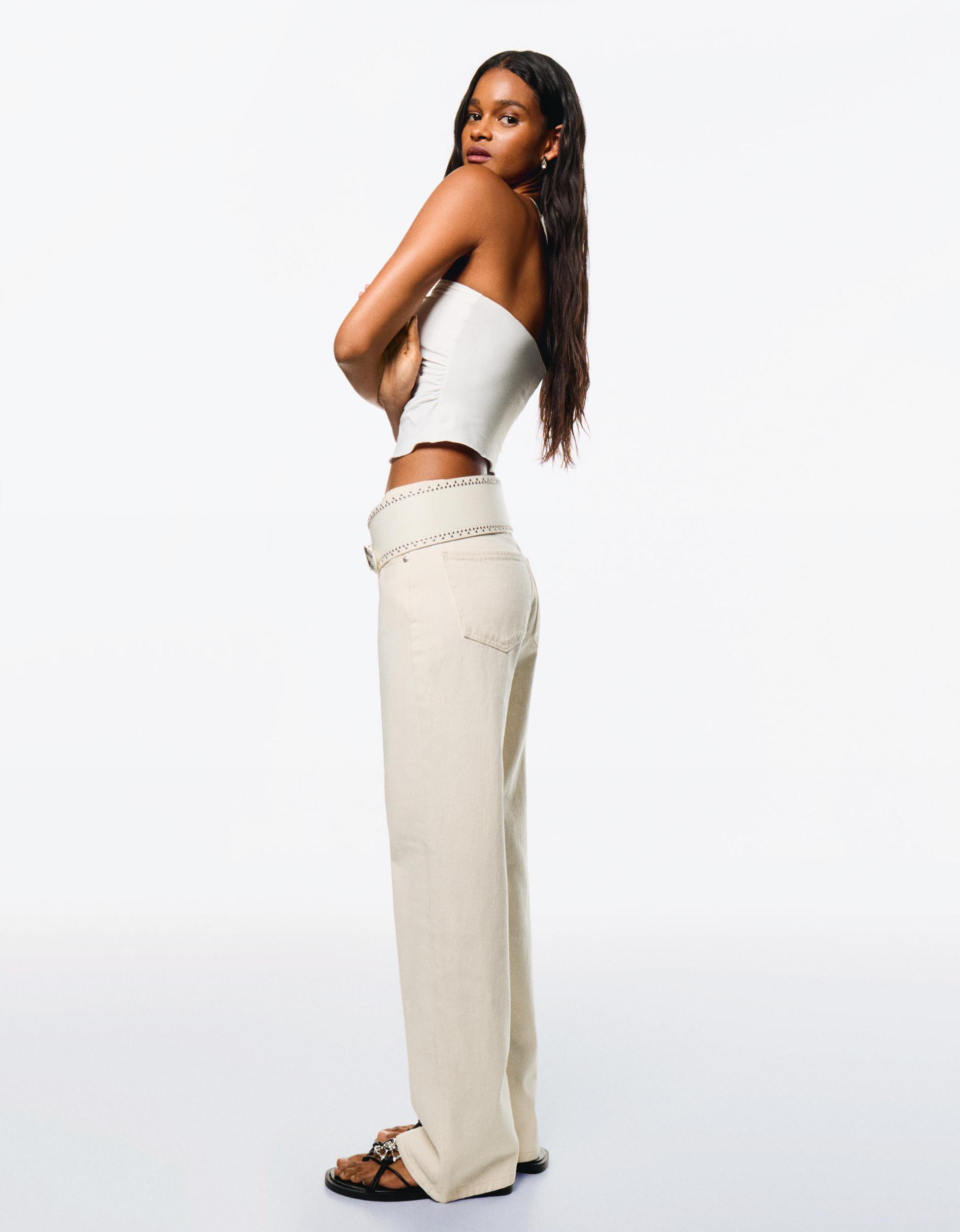 Straight wide-leg jeans Product Image