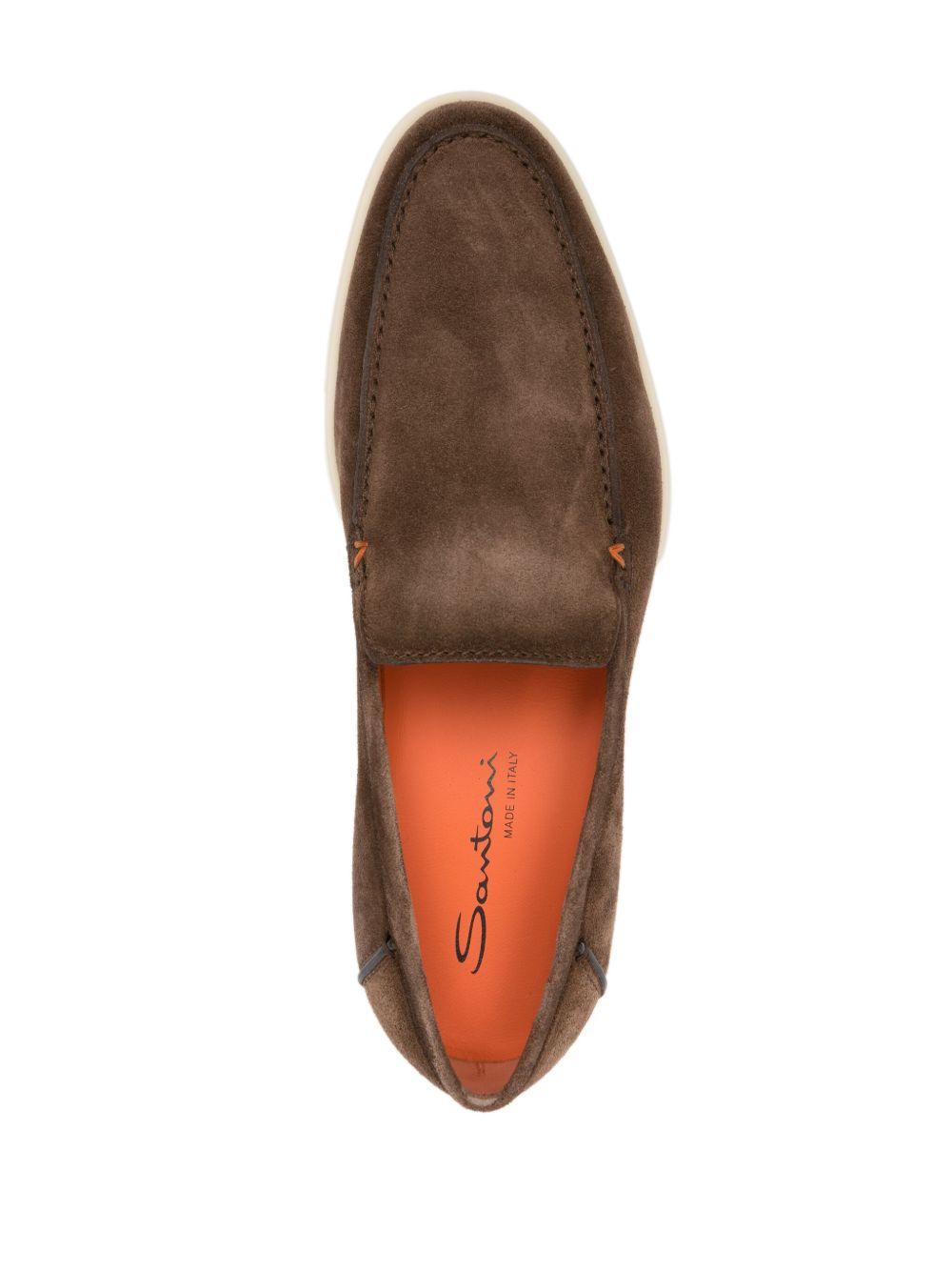 almond-toe suede loafers Product Image