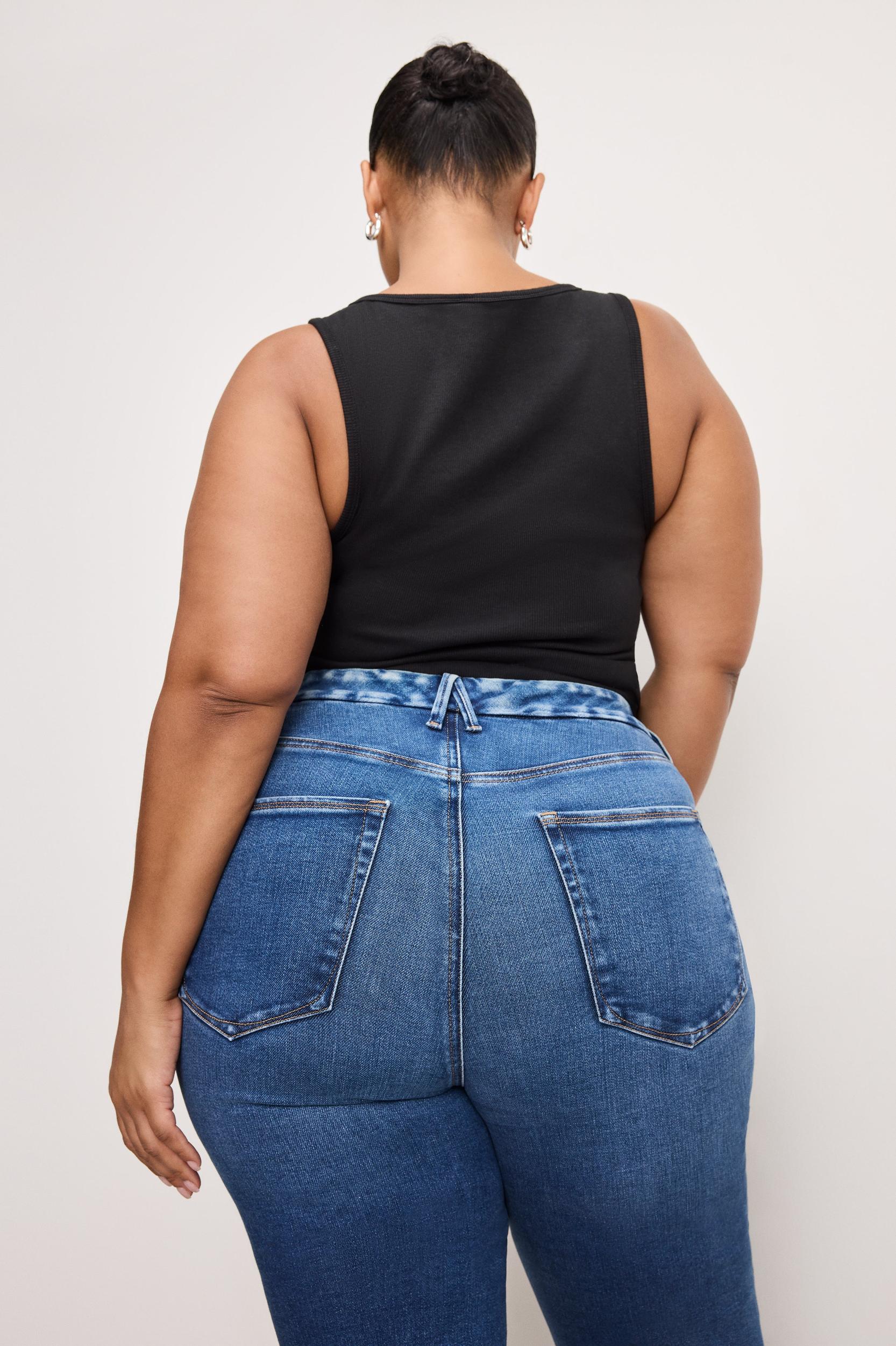 SOFT TECH GOOD LEGS CROPPED MINI BOOT JEANS | INDIGO818 Product Image