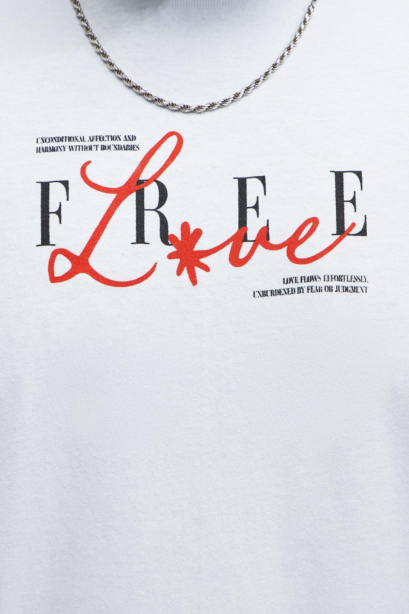 Free Love Dove Short Sleeve Tee - White Product Image