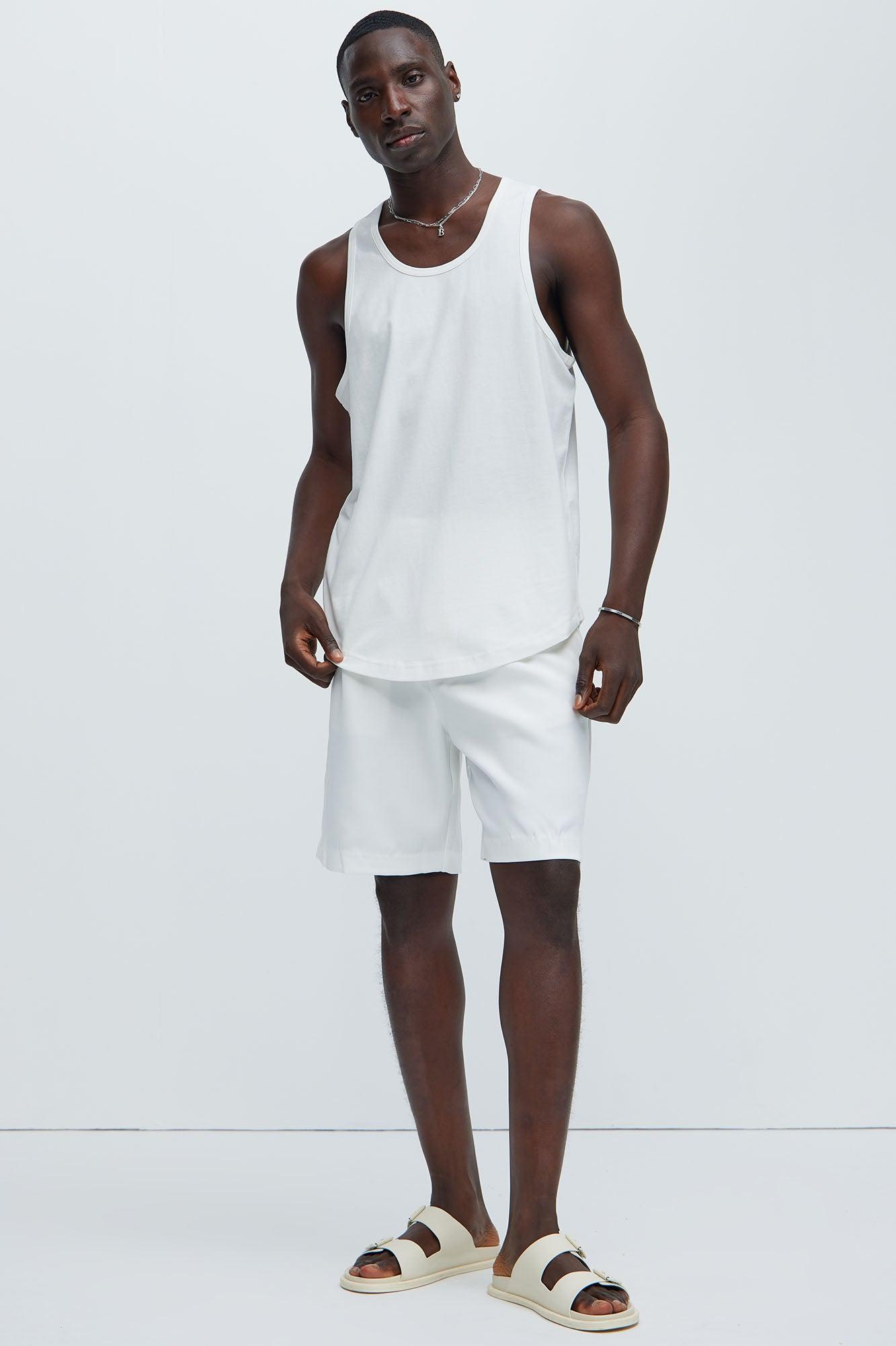 Essential Scallop Tank Top - White Product Image