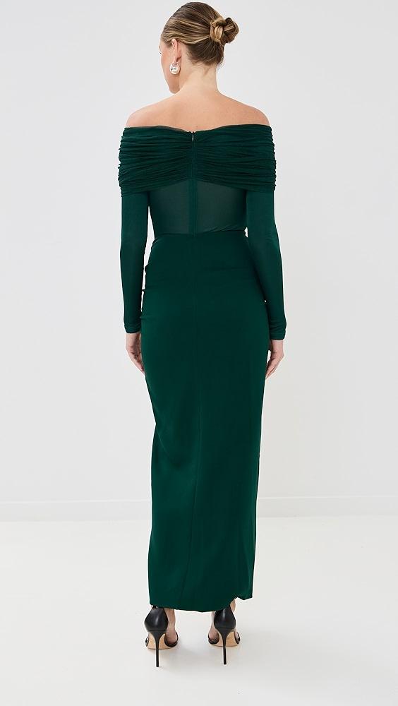 Christopher Esber Sonora Veiled Ruched Dress | Shopbop Product Image