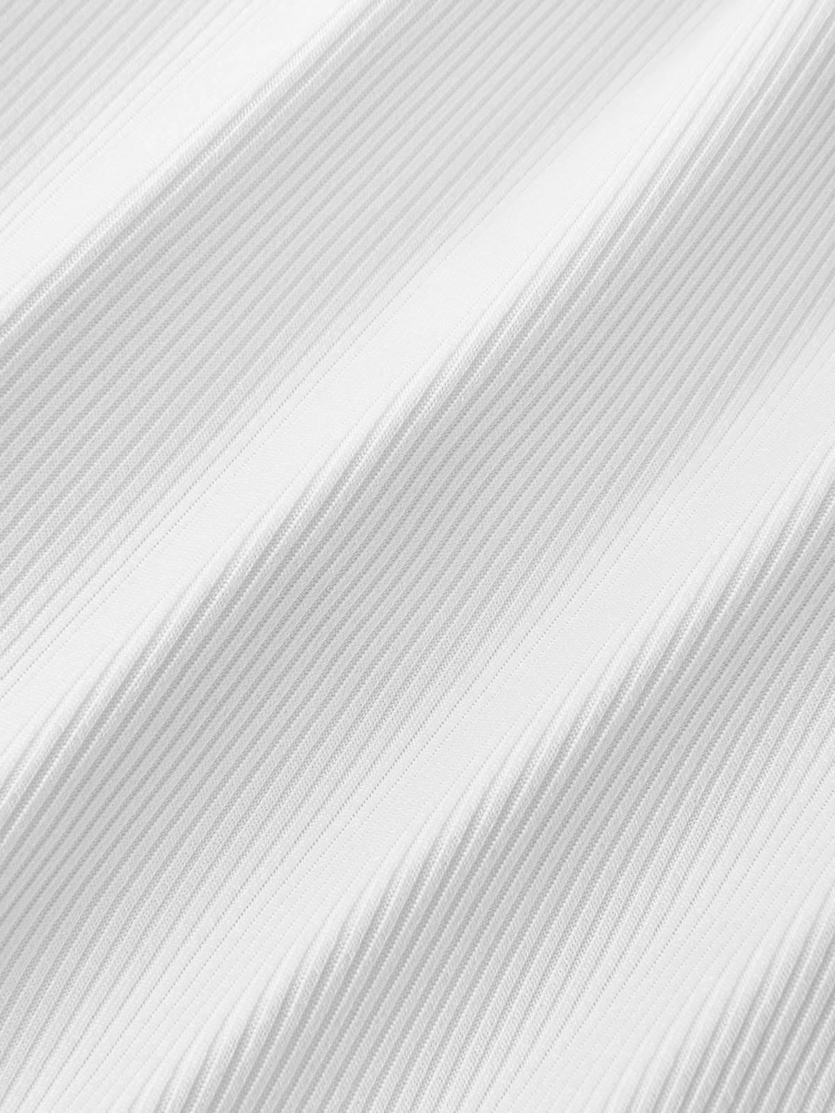 Cross Embroidered Ribbed Knit Crop Top Product Image